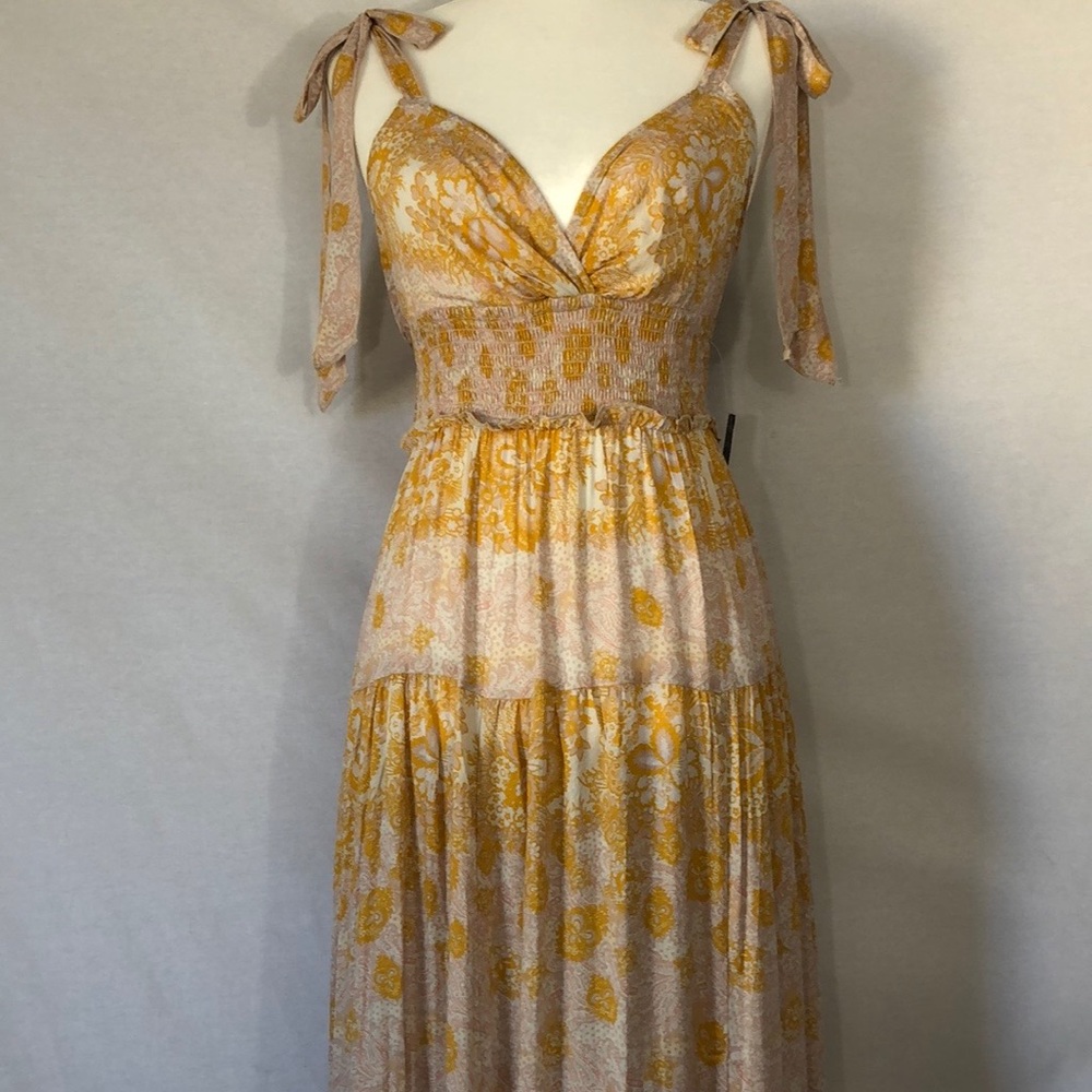 NWT- Free People - Let's Smock About It Maxi Dress - Picture 4 of 12
